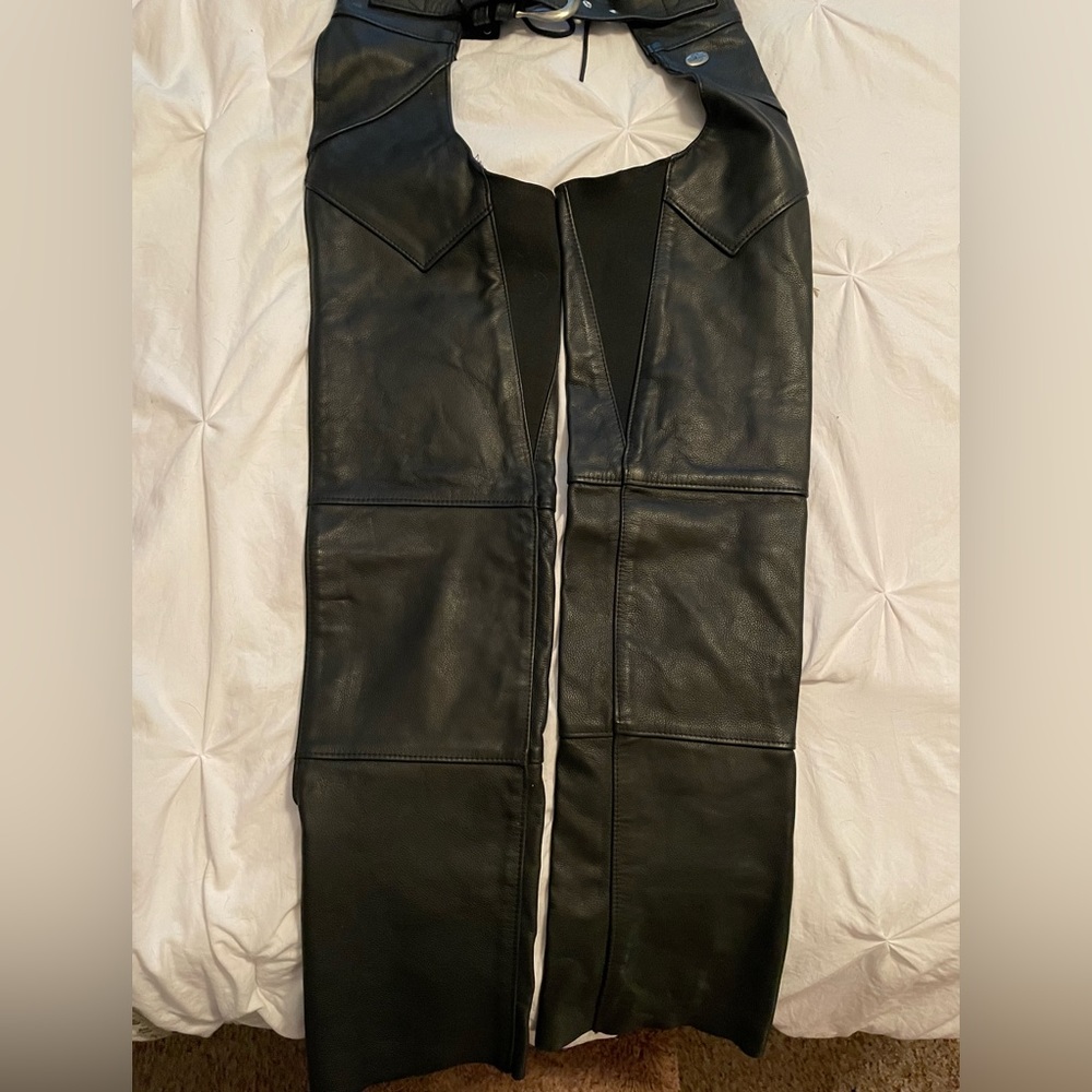 Harley Davidson Genuine leather chaps made in USA
